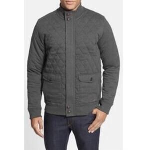 Ted Baker London Men’s Grey Quiltin Quilted Full Zip Jacket Ted Size 7 US XXXL